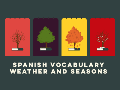Spanish vocabulary weather and seasons vocabulary