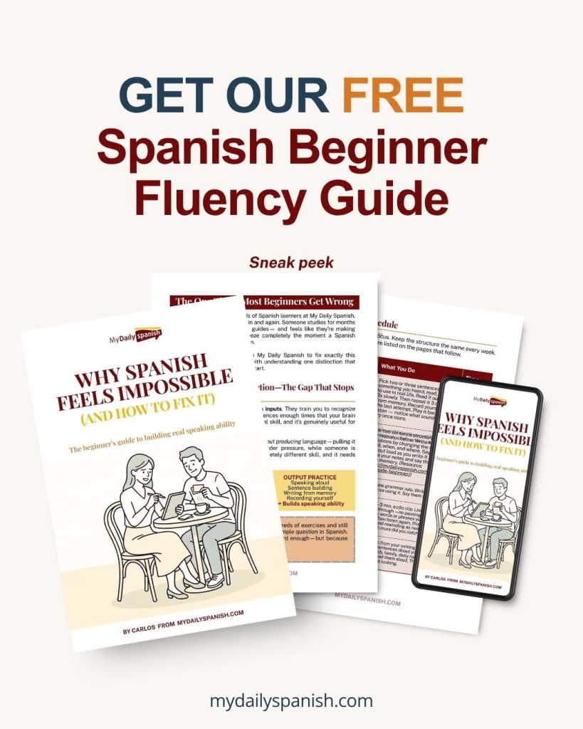Spanish Beginner Fluency Guide - My Daily Spanish